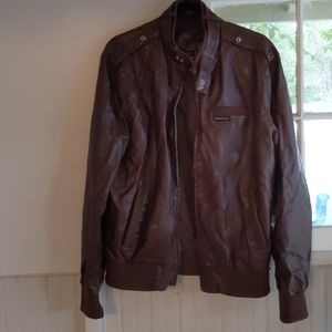 MEMBERS ONLY faux leather jacket Men's L